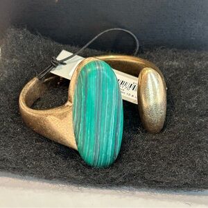 NEW ROBERT LEE MORRIS SOHO Semi-precious Accents hinged bracelet turquoise